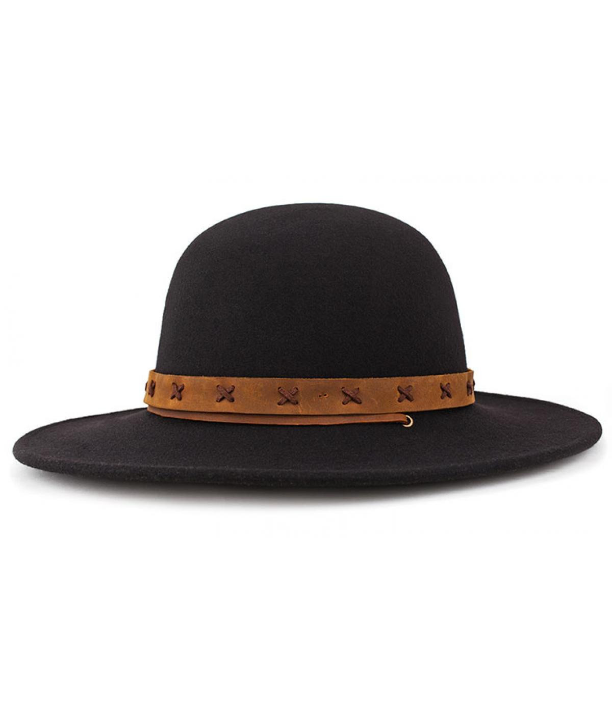 Sombrero hombre feutre Brixton Clay hat black tan